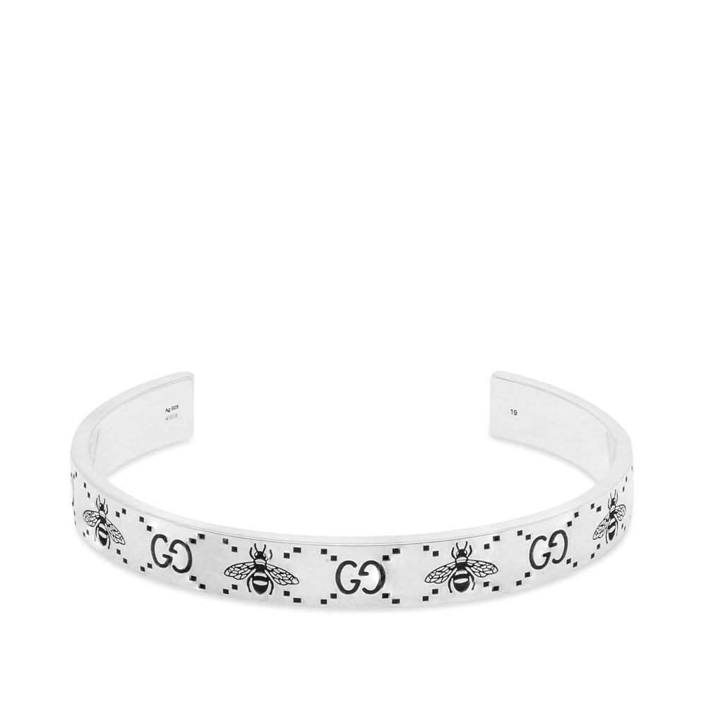 Gucci - Studded Leather and Silver-Tone Bracelet - Men - Black Gucci