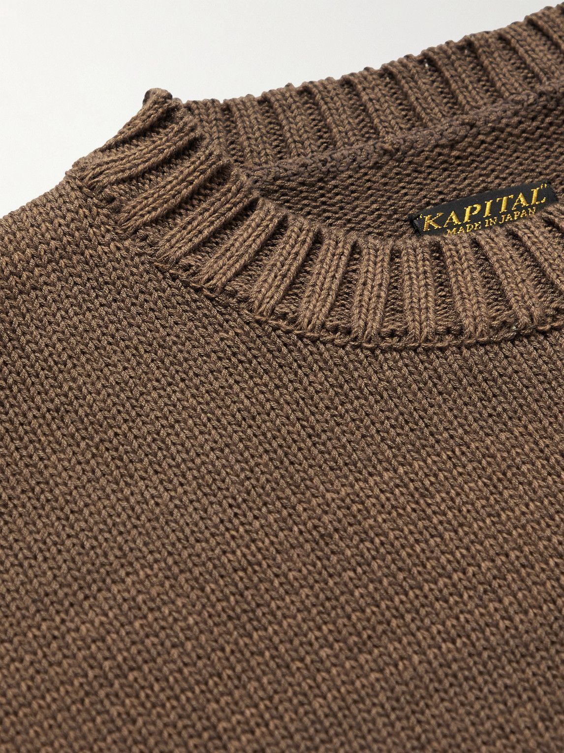 KAPITAL Jacquard-Knit Cotton-Blend Sweater for Men