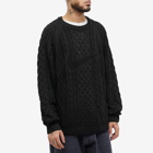 Nike Men's Life Cable Knit Sweater in Black