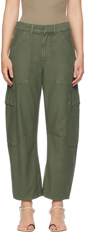 Photo: Citizens of Humanity Green Marcelle Low Slung Easy Cargo Pants