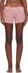Bond-Eye Red & White Dom Shorts