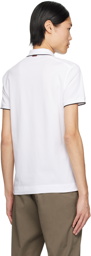 ZEGNA White Embroidered Polo Shirt