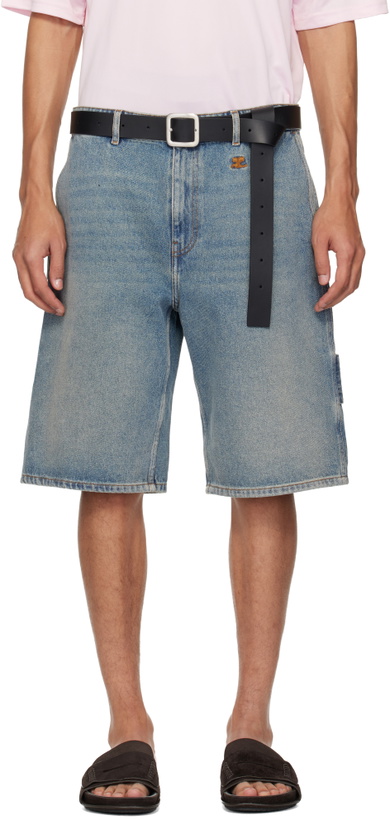 Photo: Courrèges Blue Hammer Denim Shorts