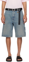 Courrèges Blue Hammer Denim Shorts
