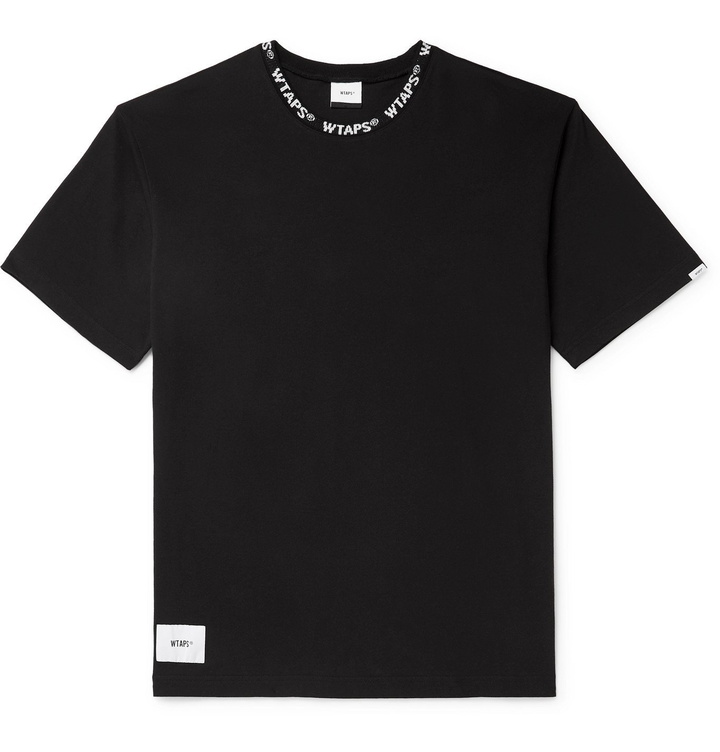 Photo: WTAPS - Logo-Jacquard Cotton-Jersey T-Shirt - Black