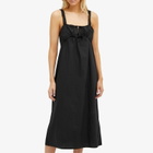 Deiji Studios Women's Ruched. Tie Midi Dress in Black