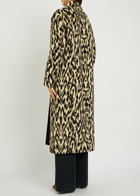 Forte_forte Moiré-jacquard Wool-blend Coat Leopard