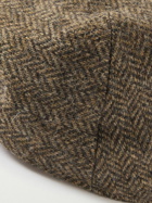 Anderson & Sheppard - Herringbone Wool-Tweed Flat Cap - Brown