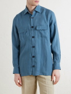 Kiton - Linen Shirt - Blue