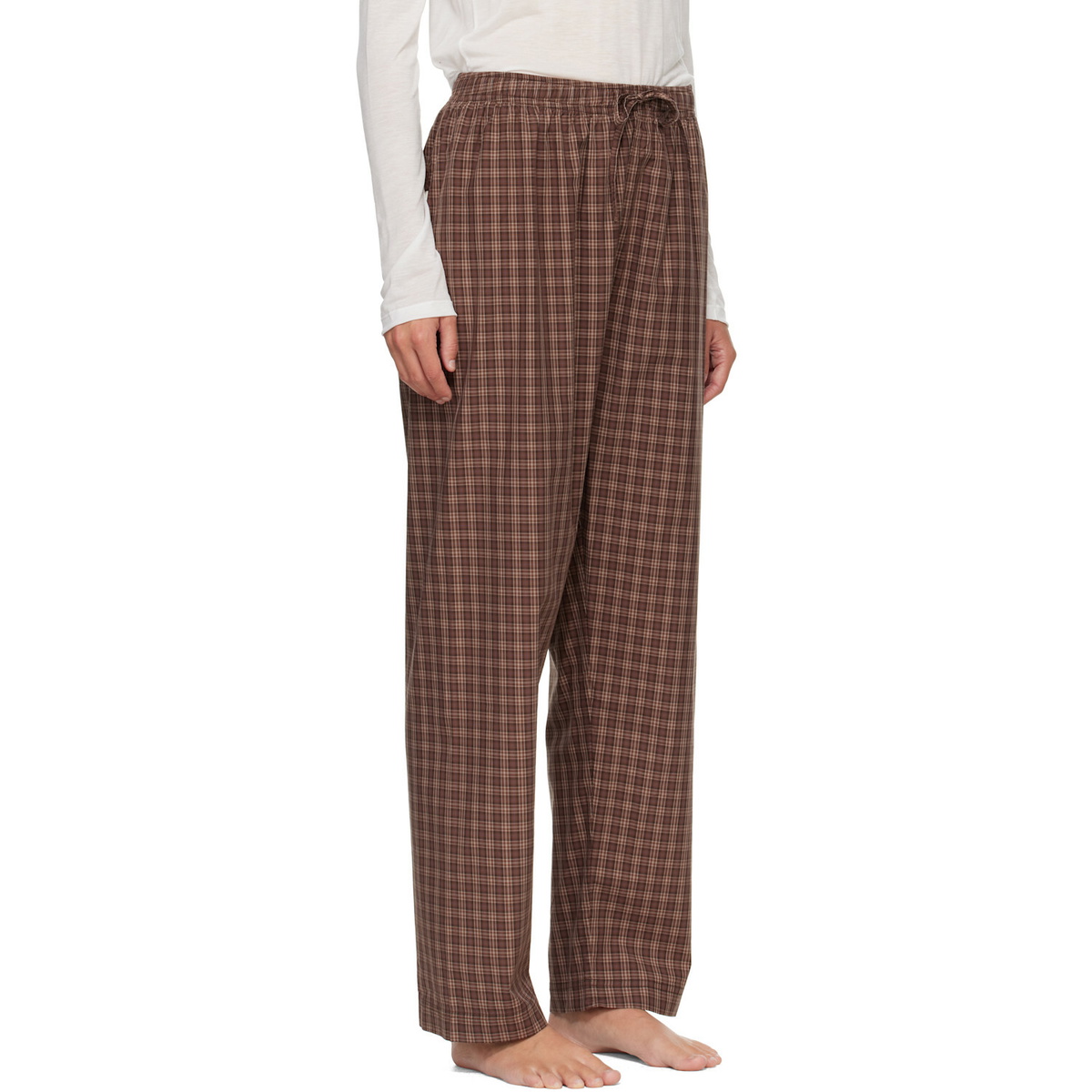 Tekla Brown Fine Twill Pyjama Pants