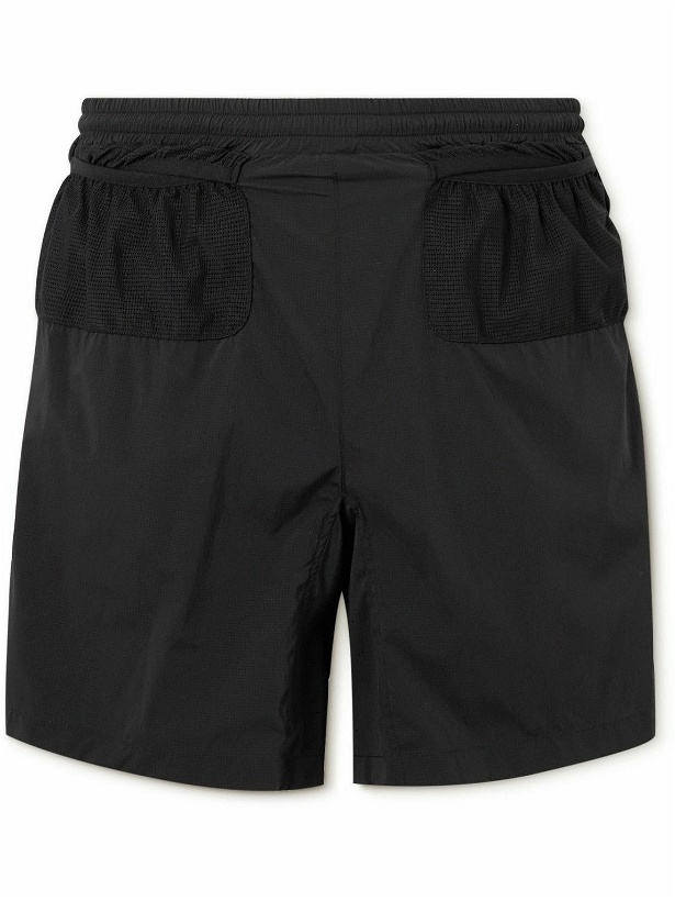 Photo: CAYL - Straight-Leg Logo-Print Ripstop and Mesh Shorts - Black