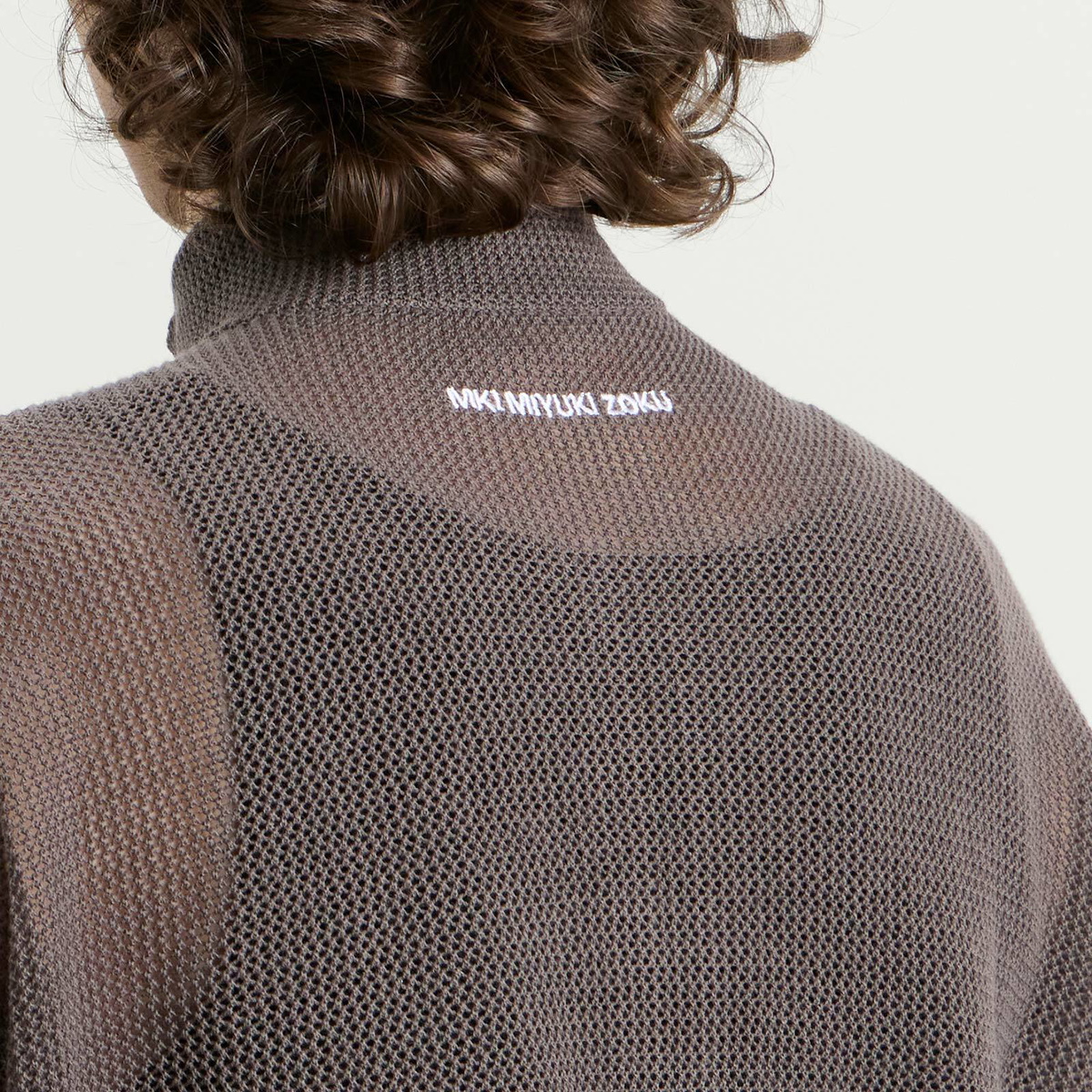 MKI Men's Linen Loose Knit Track Jacket in Espresso