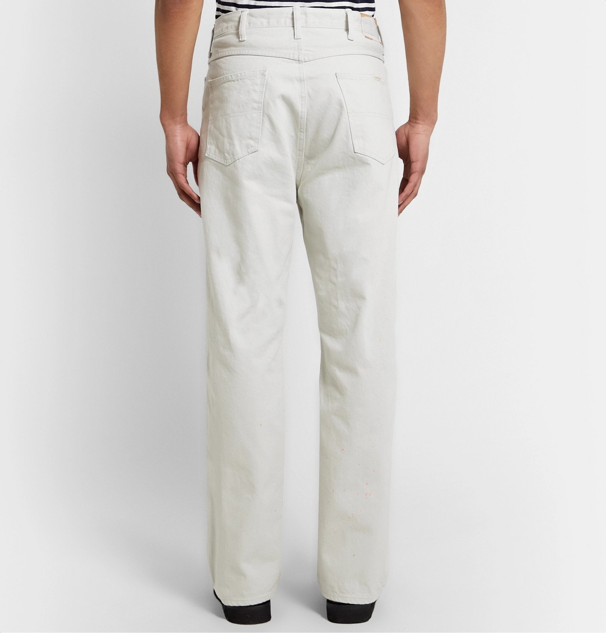 Chimala - Paint-Splattered Selvedge Denim Jeans - Neutrals Chimala