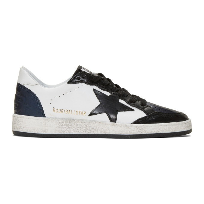 Photo: Golden Goose Black and White Ball Star Sneakers