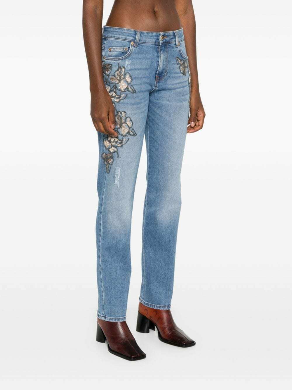 ERMANNO - Embroidered Denim Jeans