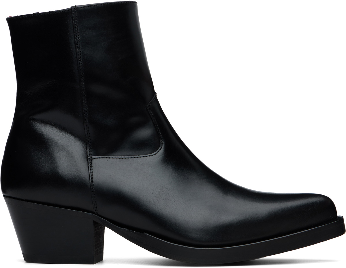 ERNEST W. BAKER ブラック ウエスタンブーツ Ernest W. Baker Black Western Boots Ernest W. Baker