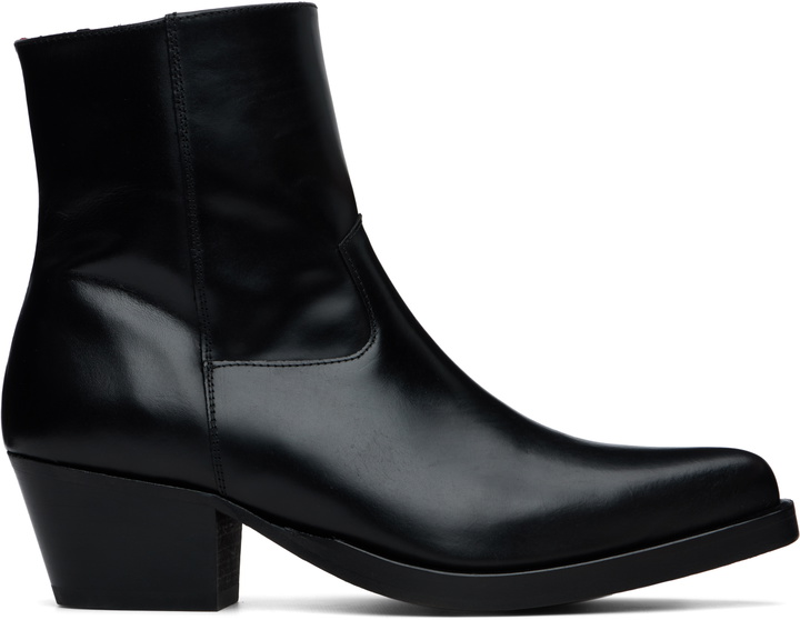 Photo: Ernest W. Baker Black Western Boots