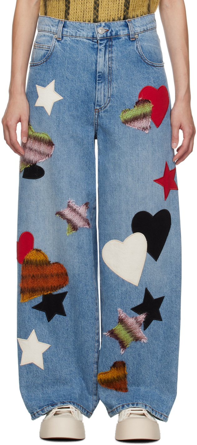 Marni Blue Patch Jeans Marni