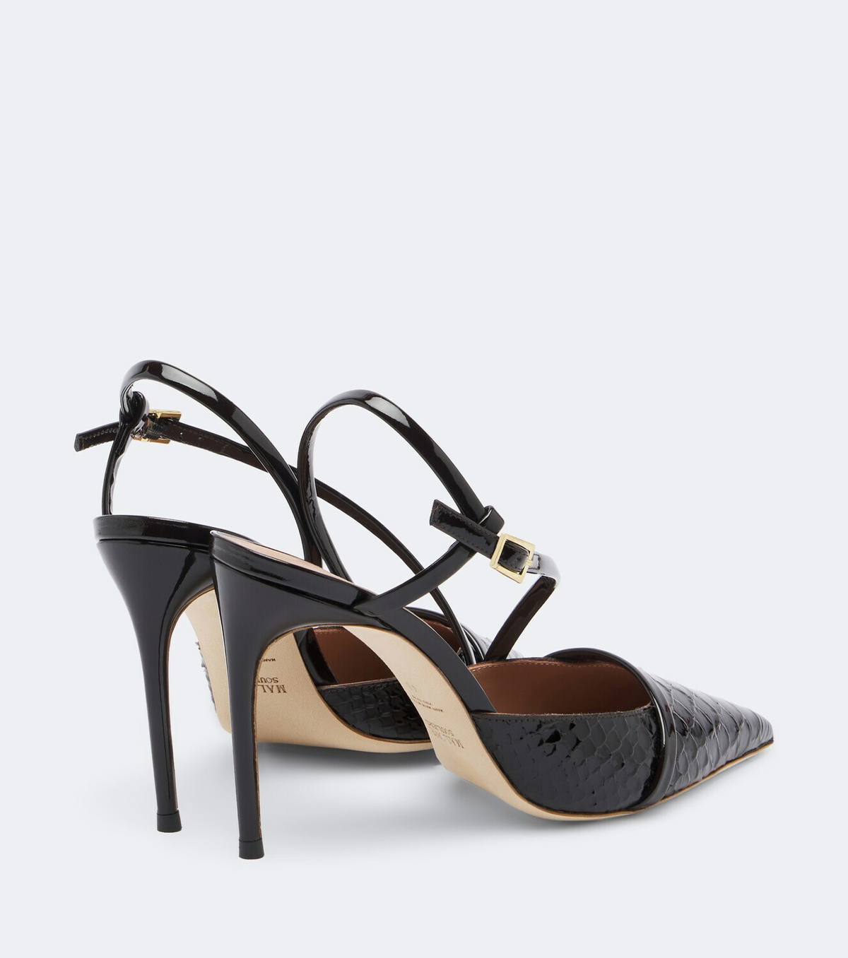 Malone Souliers Valeria croc-effect leather slingback pumps