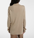 The Row Ocari knitted cashmere and silk shirt