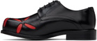 Stefan Cooke Black & Orange Slashed Square Toe Derbys