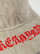 READYMADE - Logo-Embroidered Distressed Cotton-Canvas Baseball Cap
