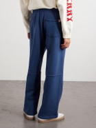Cherry Los Angeles - Navajo Straight-Leg Logo-Embroidered Cotton-Jersey Sweatpants - Blue
