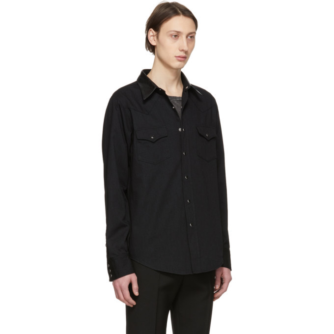 Saint Laurent Black Denim Classic Western Shirt Saint Laurent