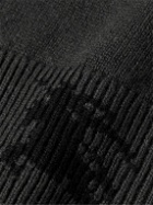 Burberry - Logo-Intarsia Cashmere Sweater - Gray