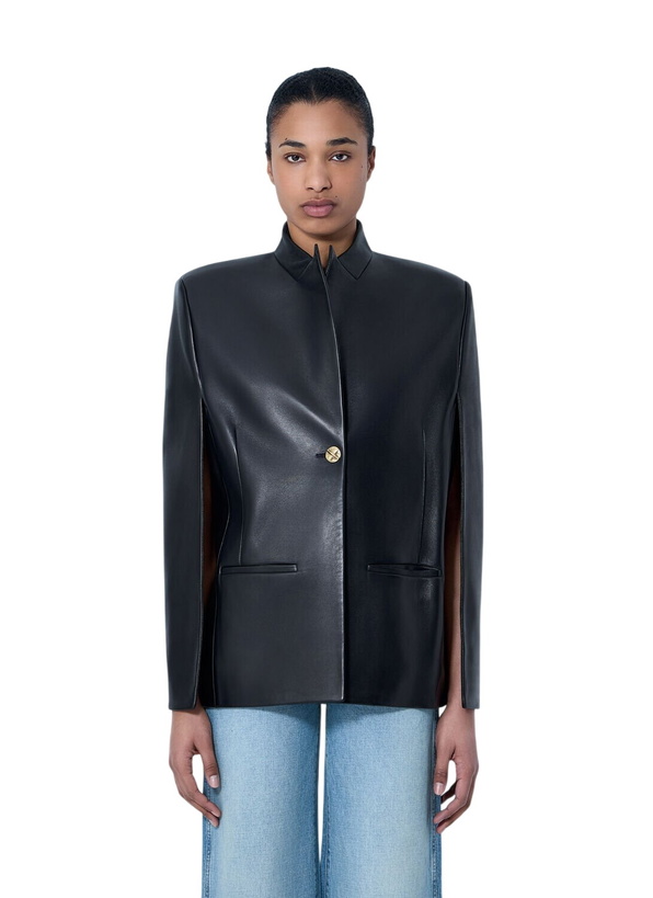 Photo: Khaite Single-Breasted Leather Jacket