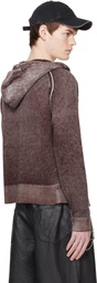 Acne Studios Burgundy Zipper Hoodie