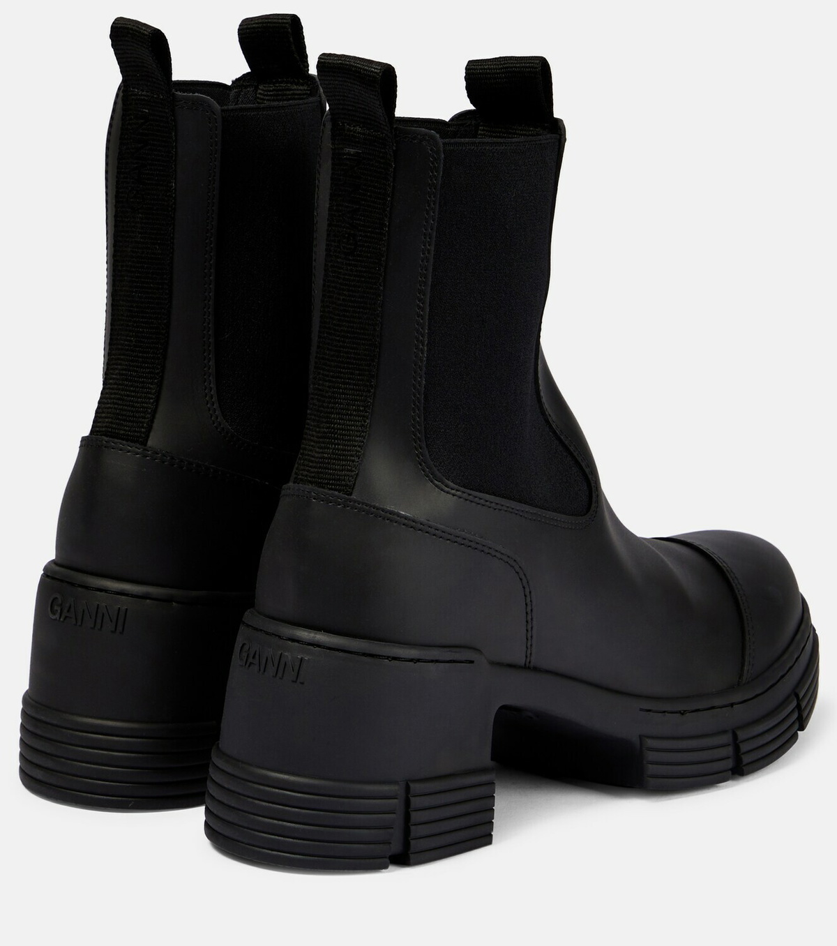 ganni rubber ankle boots