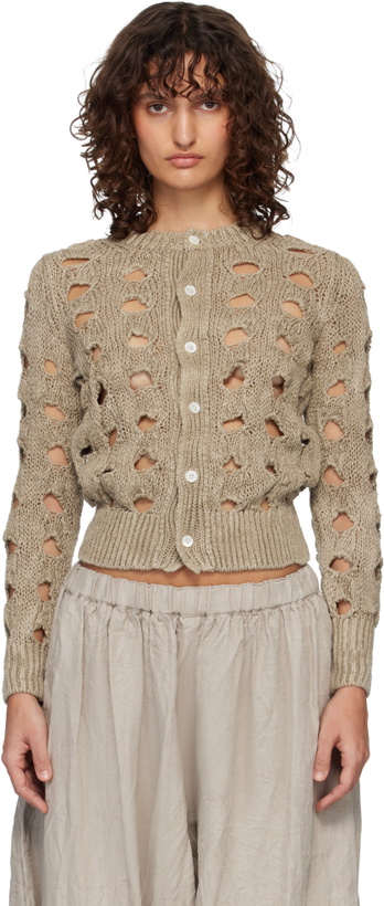 Photo: Comme des Garçons Beige Hemp Cardigan