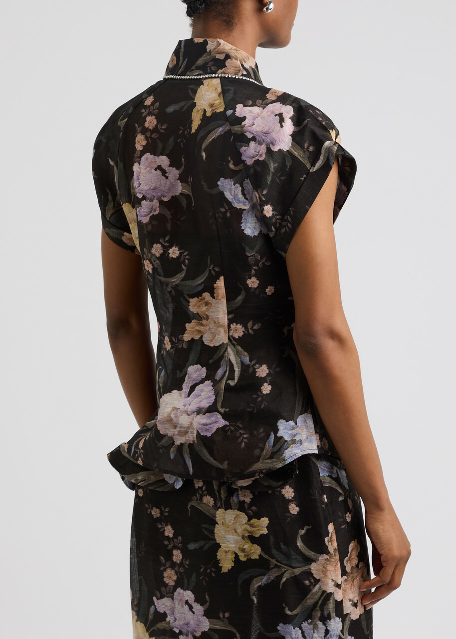 Zimmermann Eden Floral-print Linen-blend Shirt Multi Floral