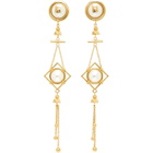 BALMAIN Brass & Faux-Pearl Pendant Earrings