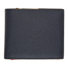 Thom Browne Navy Fold-Out Coin Purse Wallet