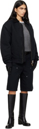 Carhartt Work In Progress Black Nixon Double Knee Denim Shorts