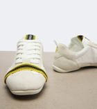 Fendi Wrap suede-trimmed sneakers