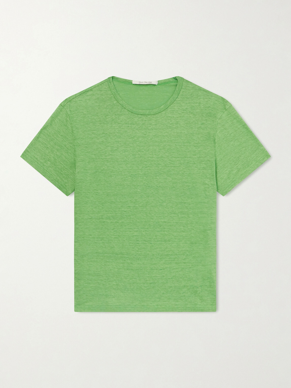 God's True Cashmere - Signature Linen T-Shirt - Green