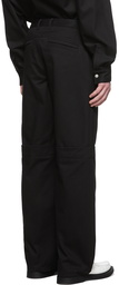 We11done Black Cotton Trousers