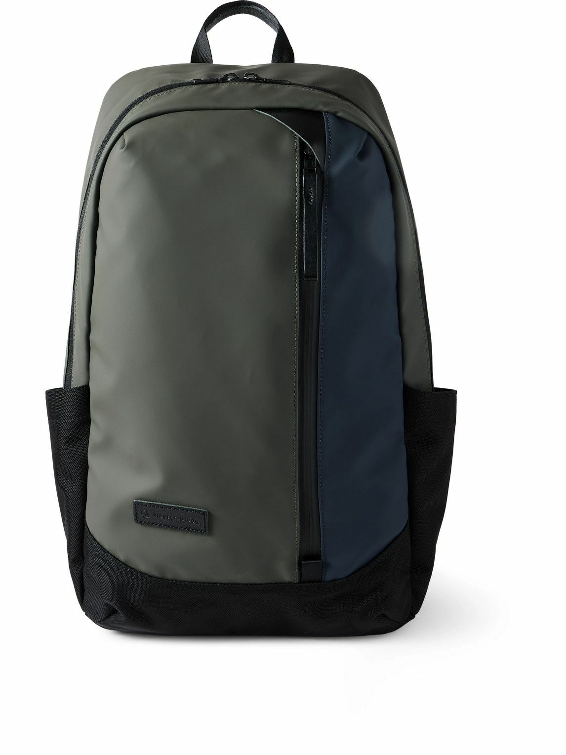 Master-Piece - Slick Logo-Appliquéd Leather and CORDURA