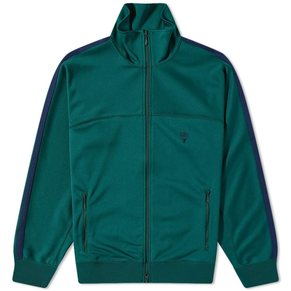 South2 West8 Men's Trainer Track Jacket in Green South2 West8