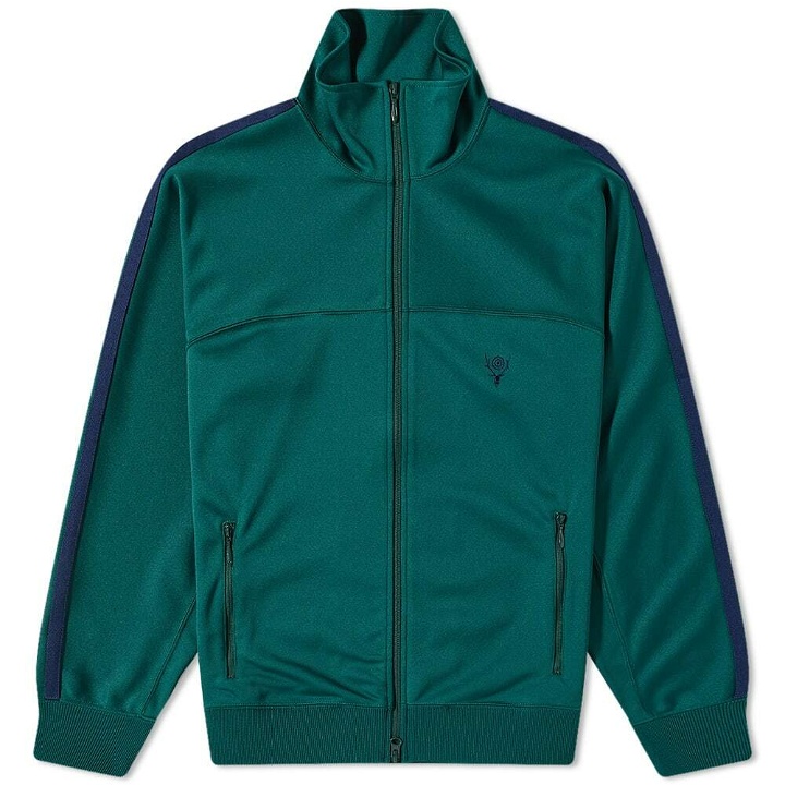 Photo: South2 West8 Men's Trainer Track Jacket in Green