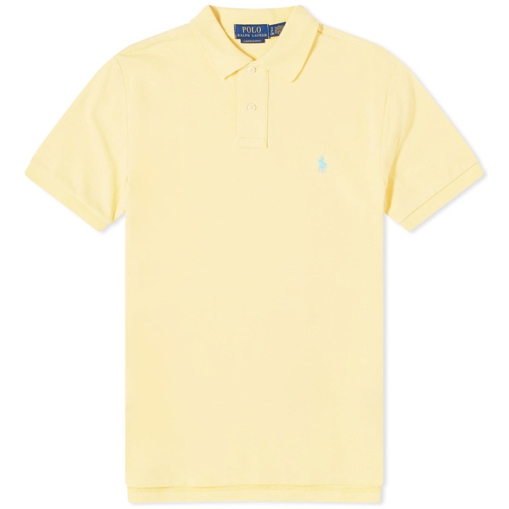 Photo: Polo Ralph Lauren Men's Colour Shop Custom Fit Polo Shirt in Corn Yellow