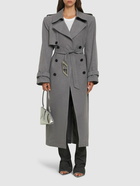 THE ATTICO Belted Long Trench Coat