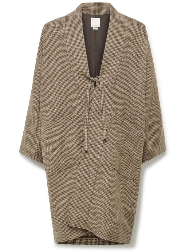 Photo: Visvim - Oversized Wool, Linen and Silk-Blend Tweed Coat - Brown