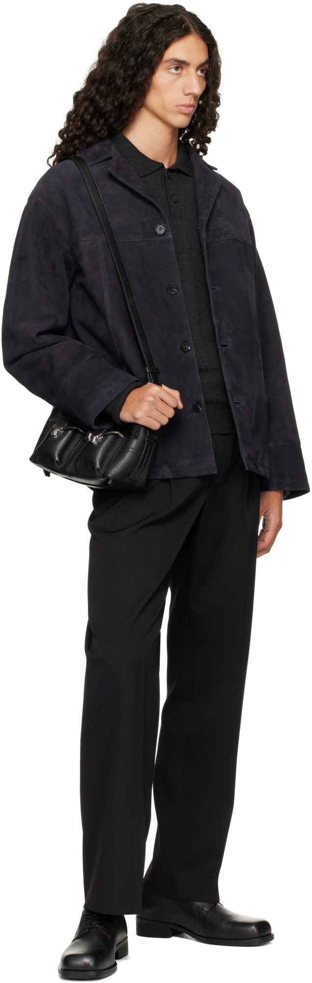 Arma Navy Jack Suede Jacket