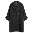 Róhe Men's Double Faced Wool Trench Coat in Black