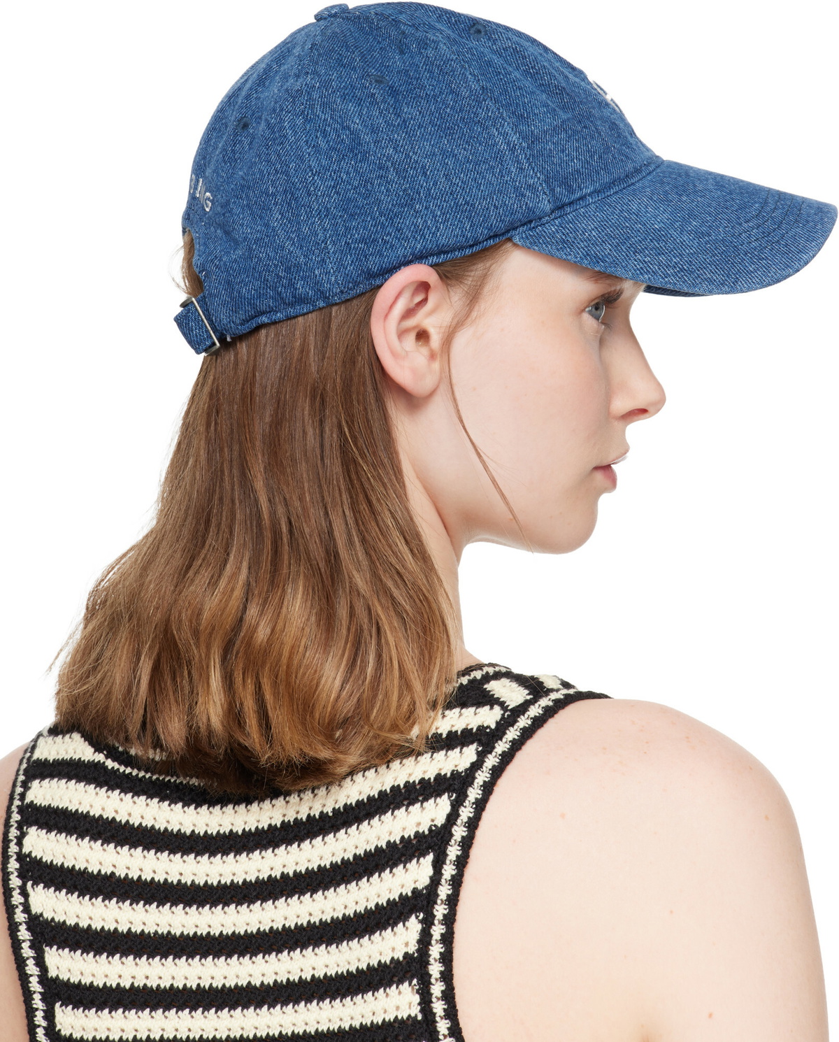 ANINE BING Blue Jeremy Baseball Cap