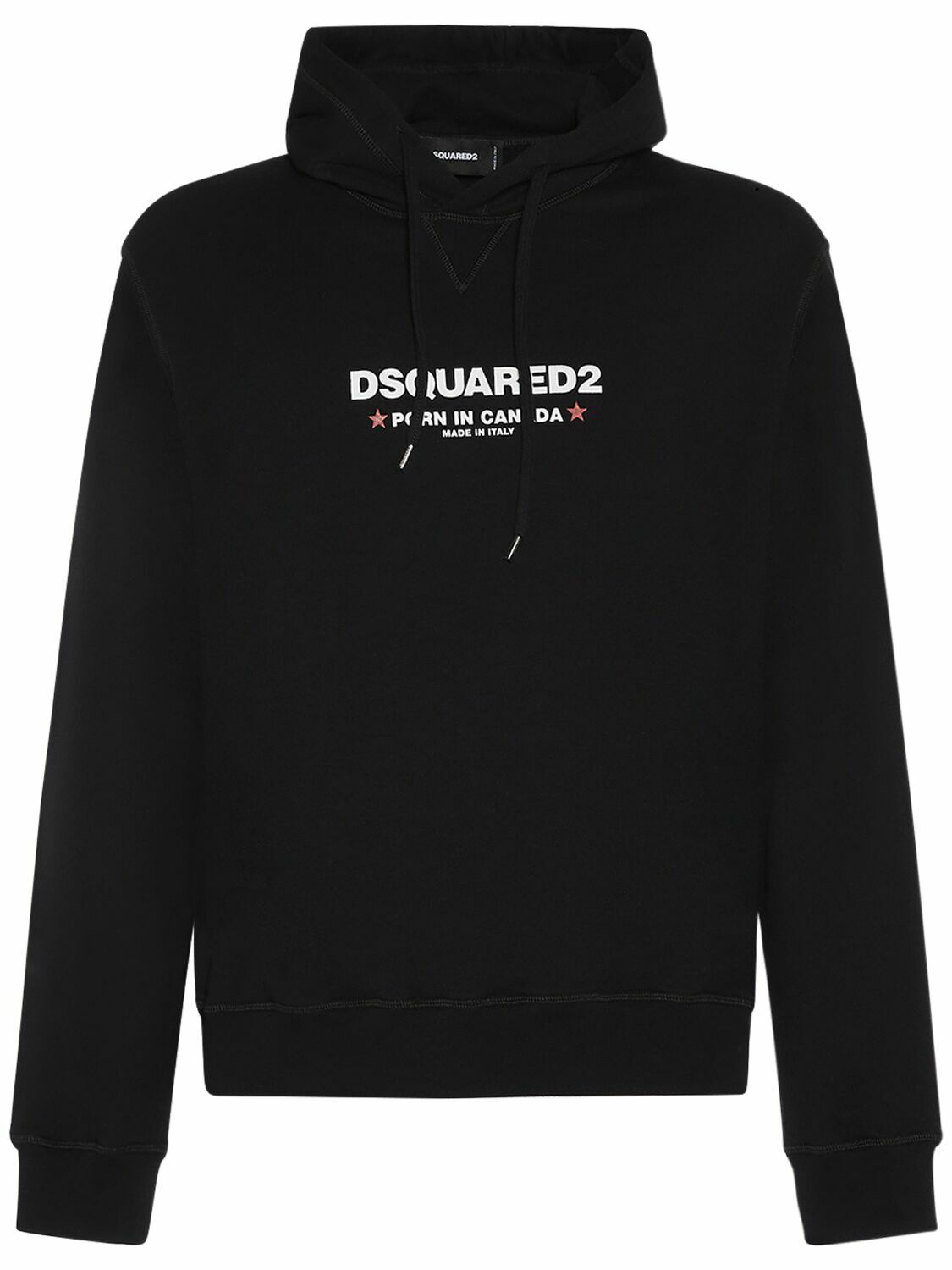 Photo: DSQUARED2 Loose Fit Logo Cotton Hoodie